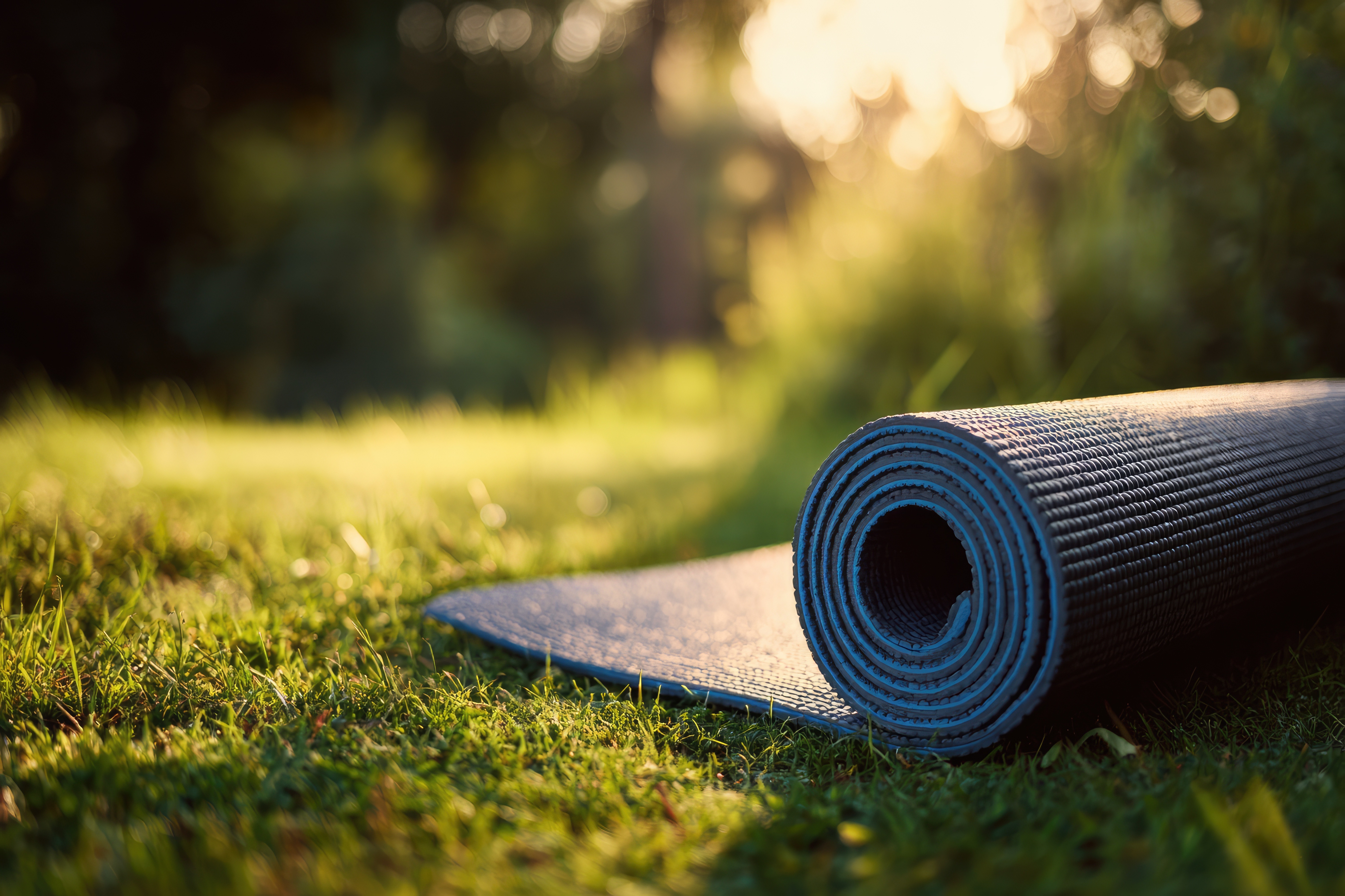 Yoga Matte im Freien